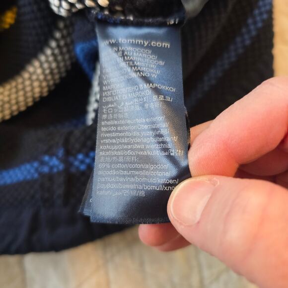 Tommy Hilfiger Dress Women's 6 Navy Primary Stripe Textured Beach Coastal READ - Picture 9 of 13